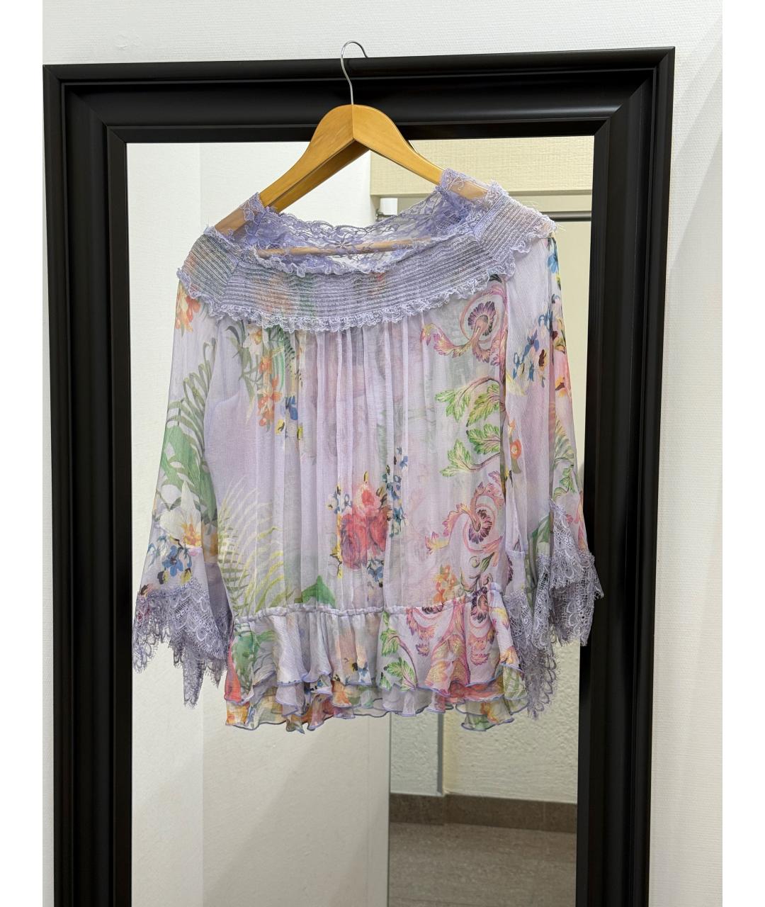 ROBERTO CAVALLI Мульти шелковая блузы, фото 2