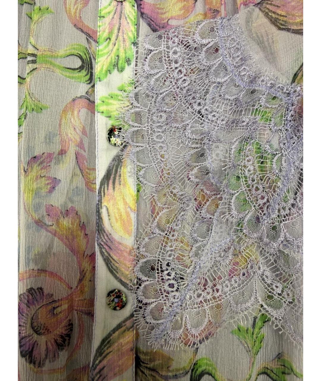 ROBERTO CAVALLI Мульти шелковая блузы, фото 6