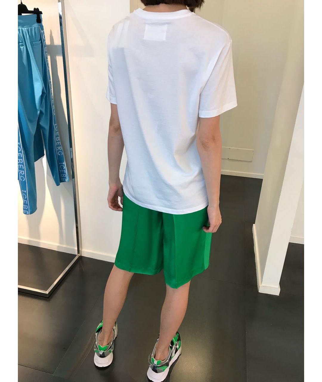 ICEBERG Белая хлопковая футболка, фото 3