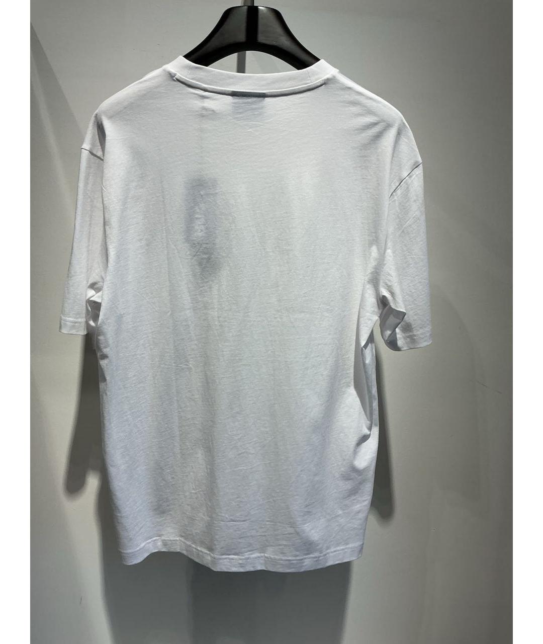 HUGO Белая хлопковая футболка, фото 4