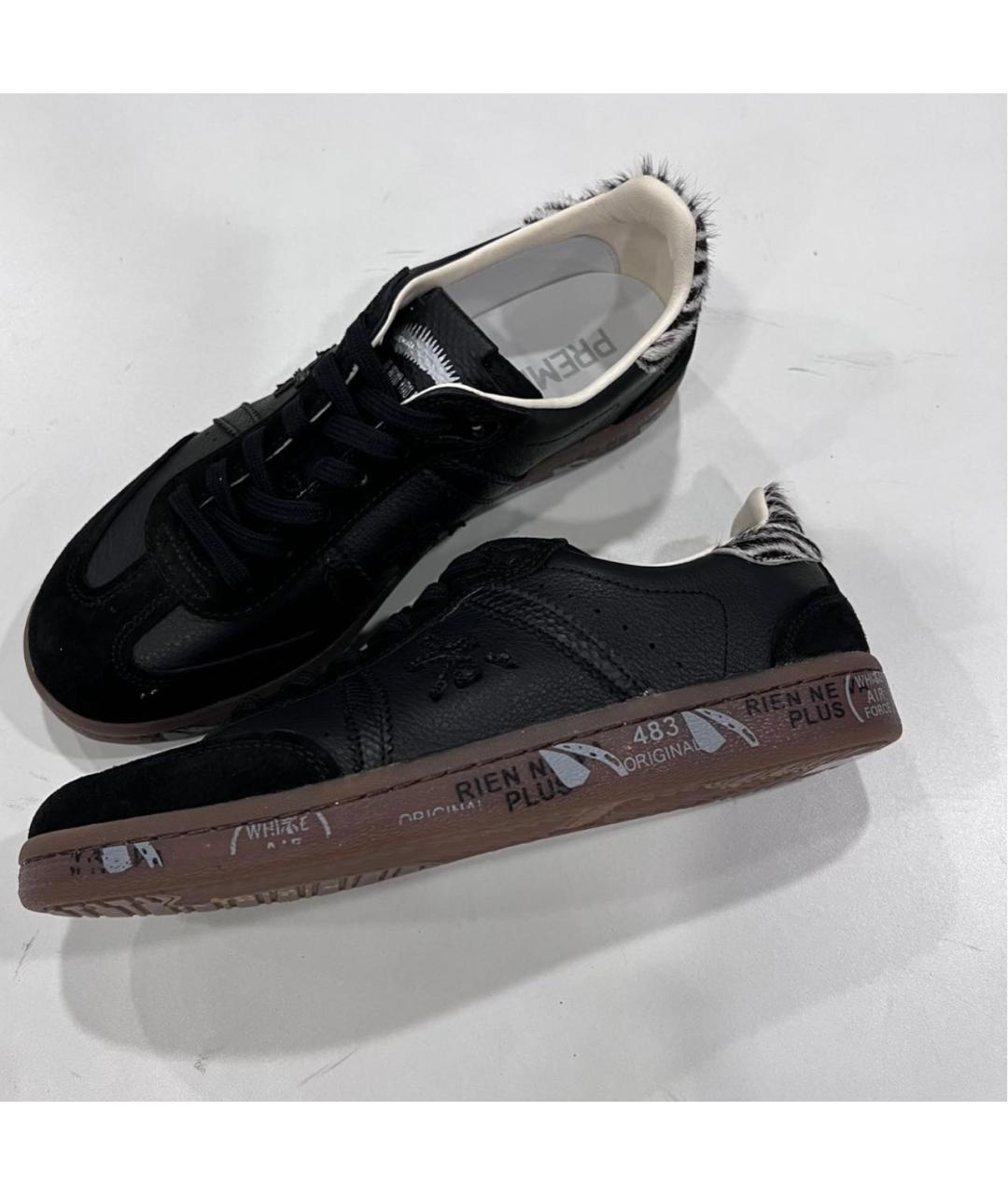 PREMIATA Черные кожаные кеды, фото 2