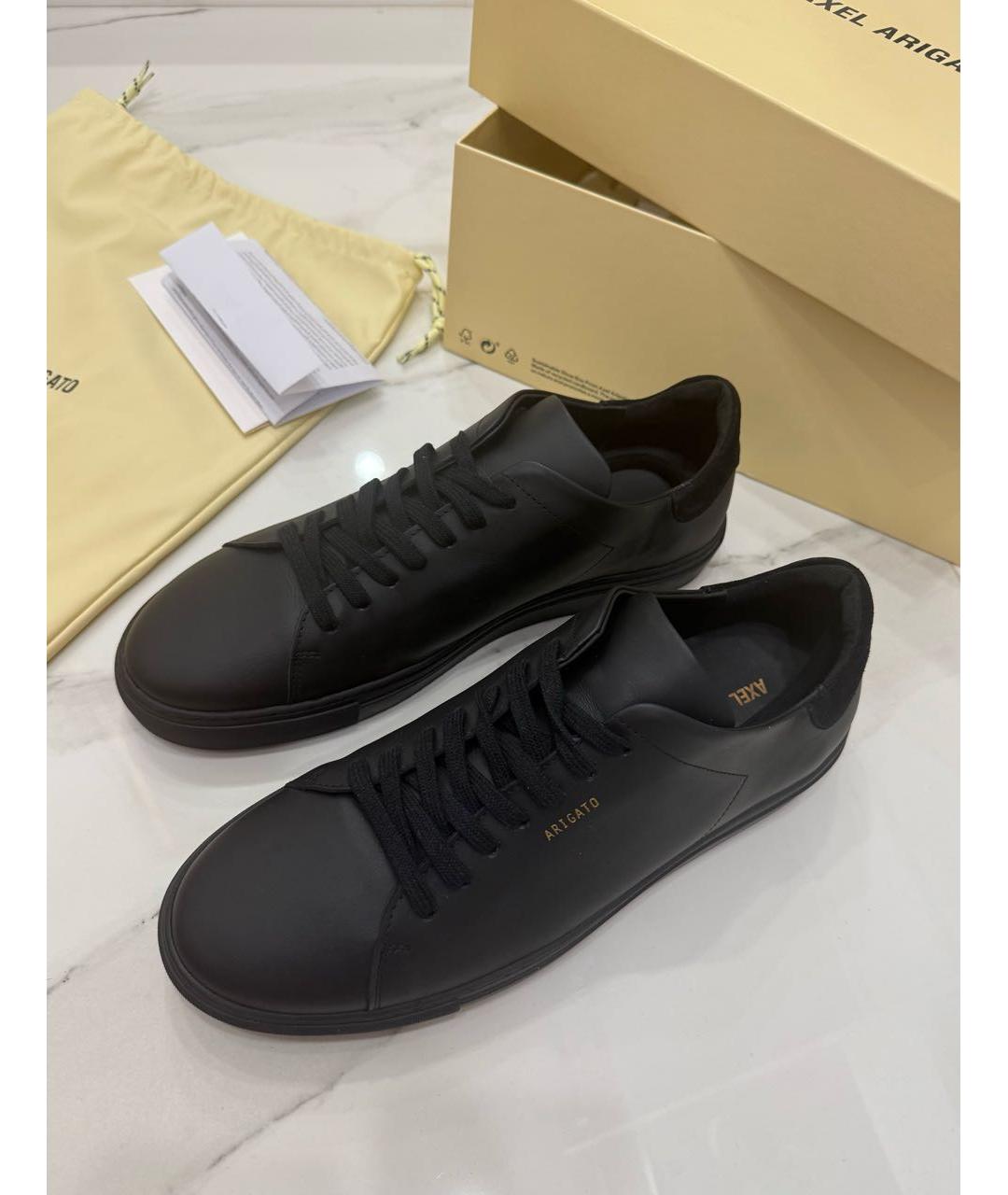 AXEL ARIGATO Черные кожаные низкие кроссовки / кеды, фото 8