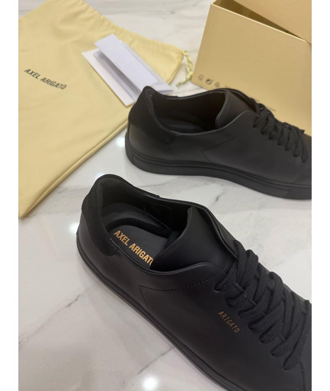 AXEL ARIGATO Черные кожаные низкие кроссовки / кеды, фото 7