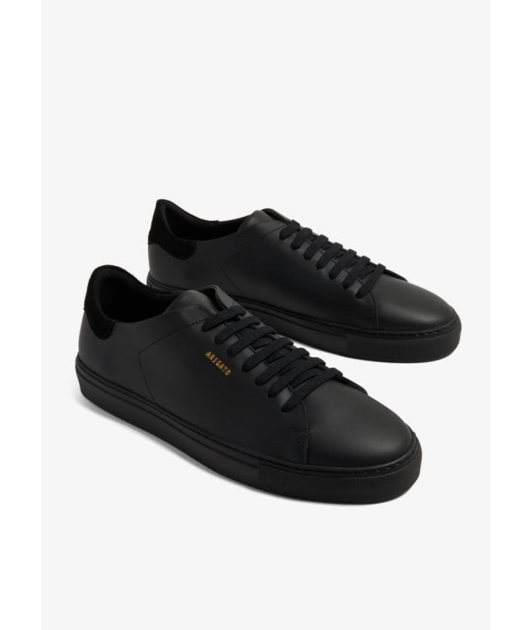 AXEL ARIGATO Черные кожаные низкие кроссовки / кеды, фото 9