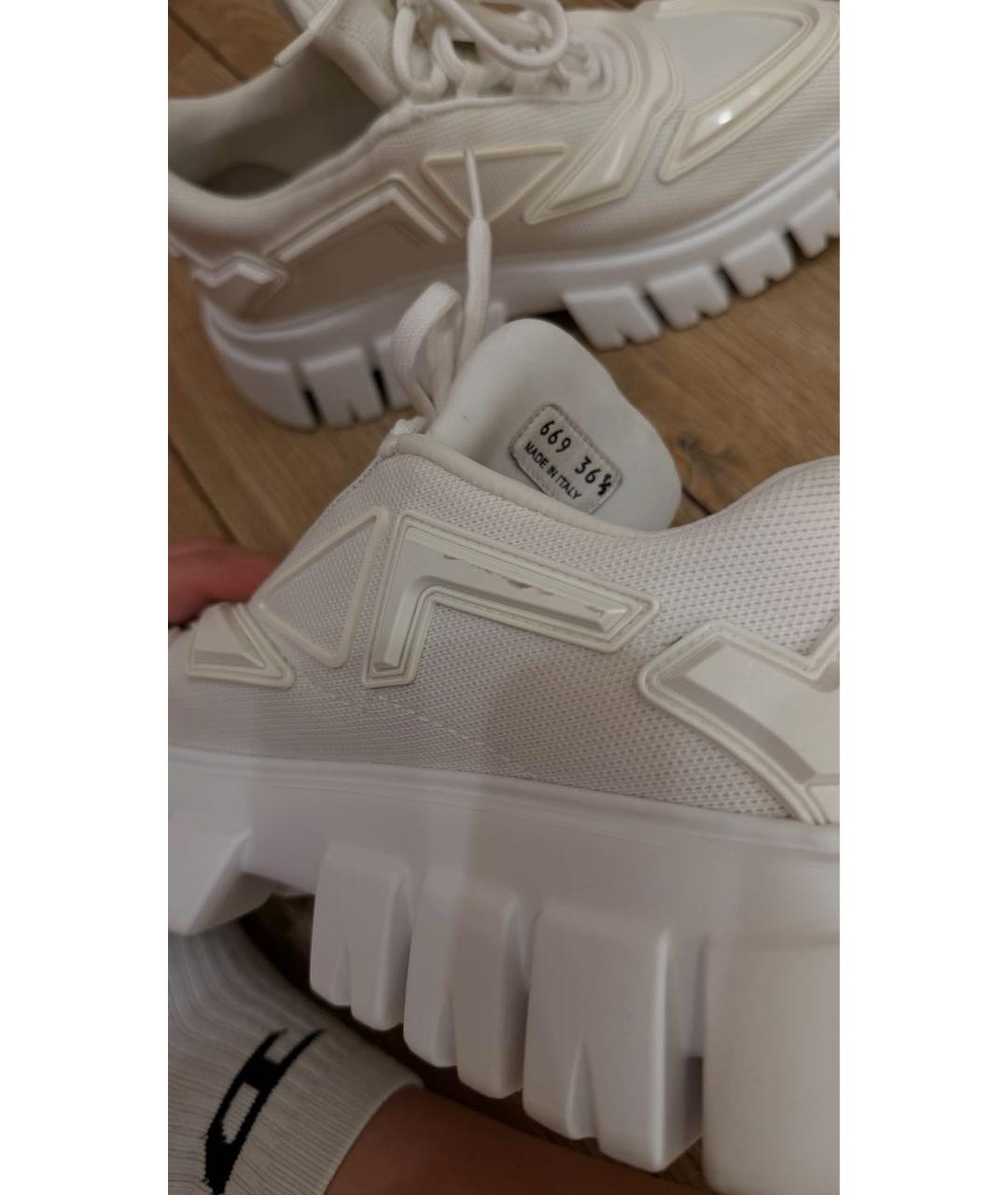 PRADA Белые синтетические кеды, фото 8