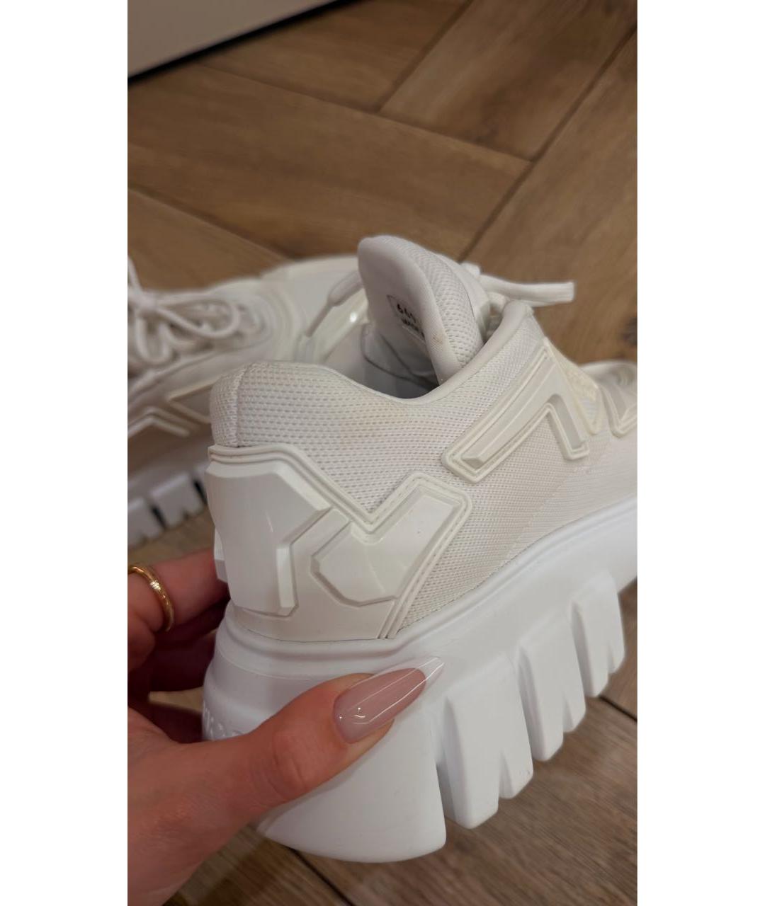 PRADA Белые синтетические кеды, фото 7