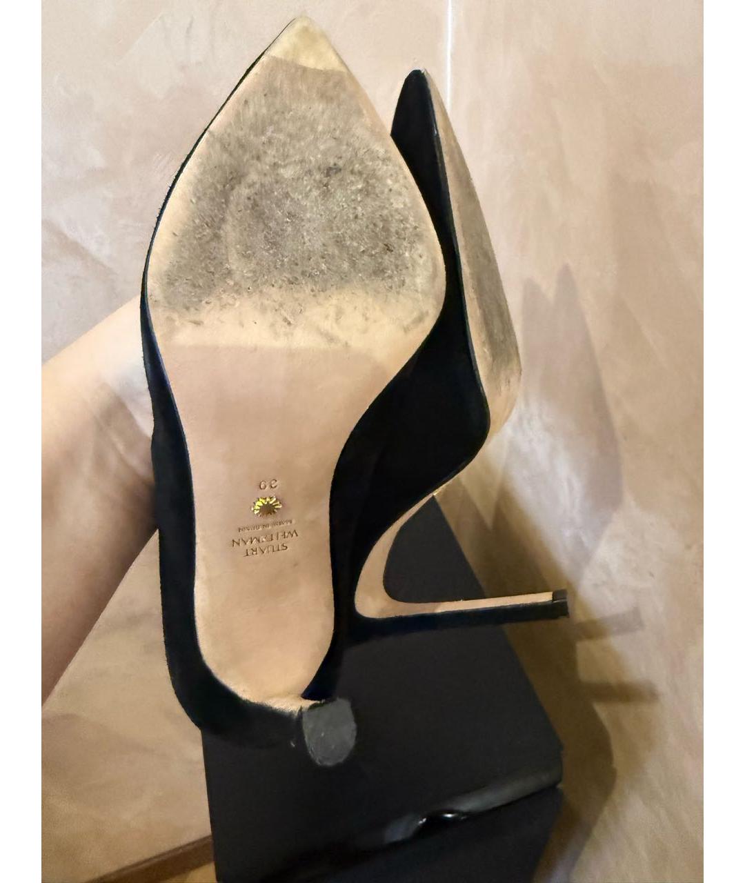 STUART WEITZMAN Черные замшевые туфли, фото 6