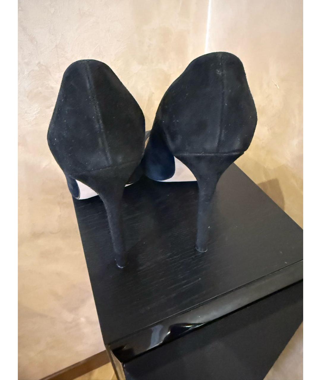 STUART WEITZMAN Черные замшевые туфли, фото 4