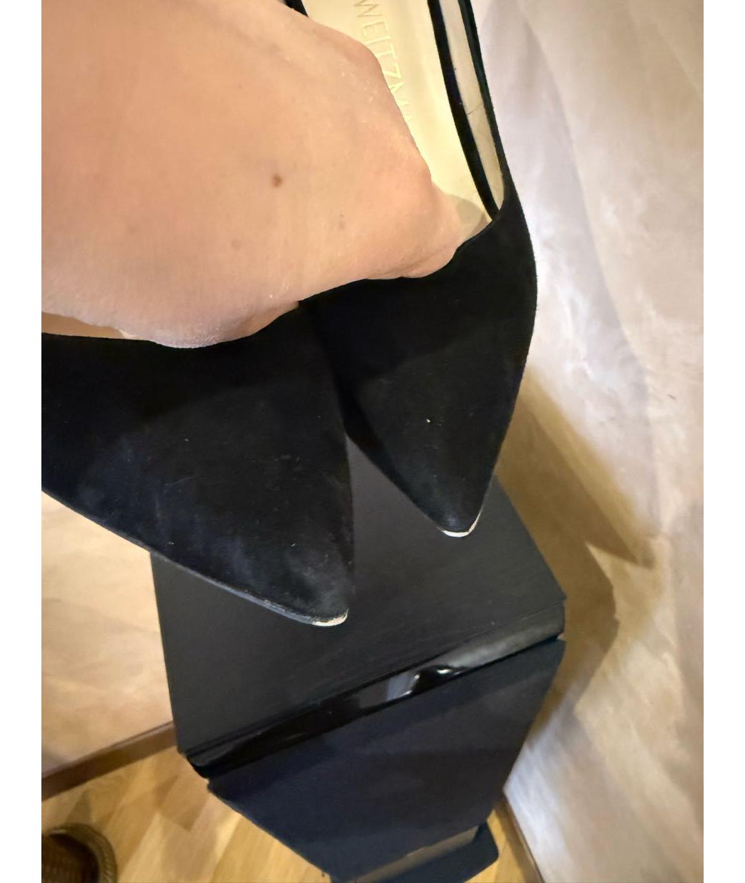 STUART WEITZMAN Черные замшевые туфли, фото 8