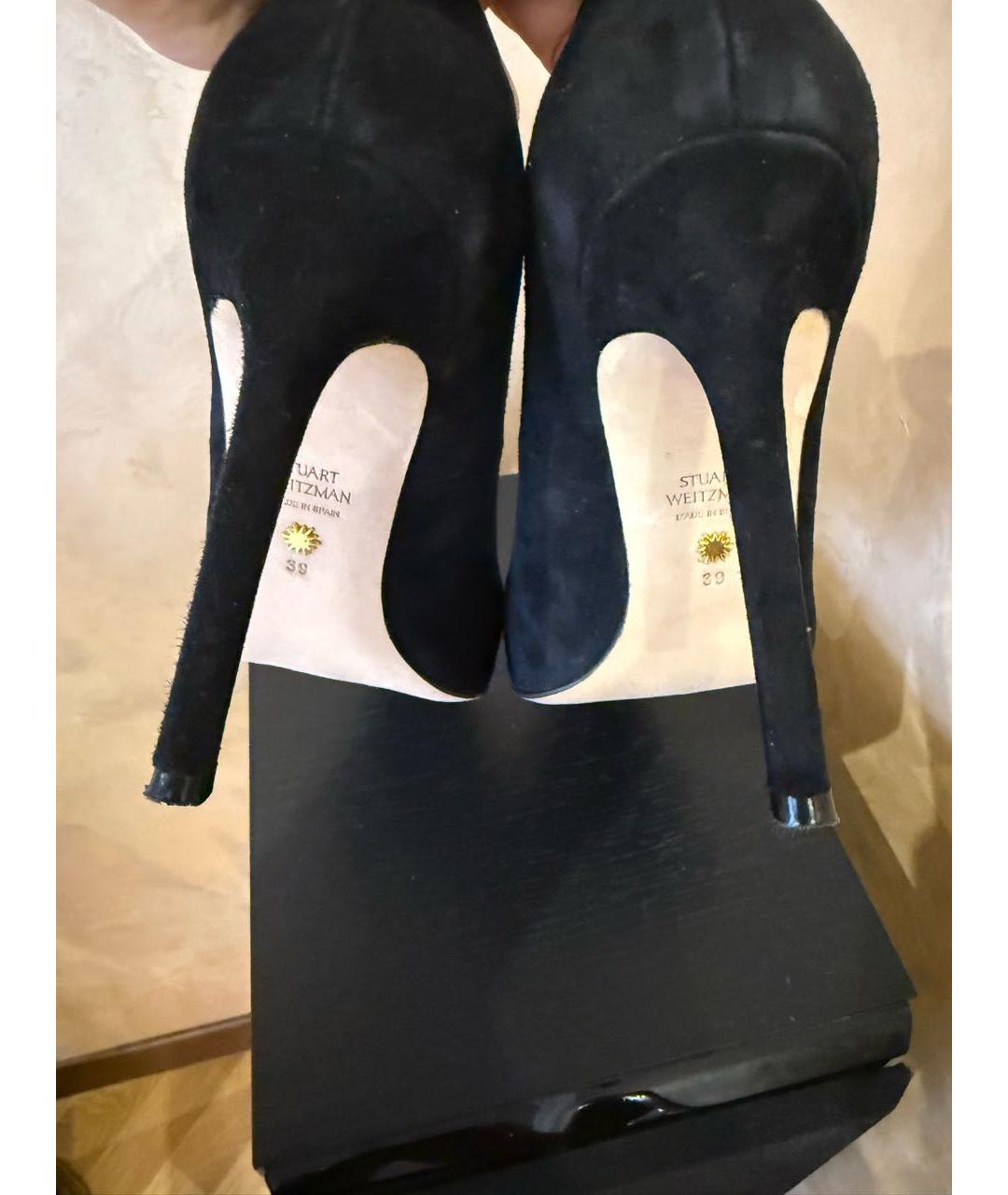 STUART WEITZMAN Черные замшевые туфли, фото 5