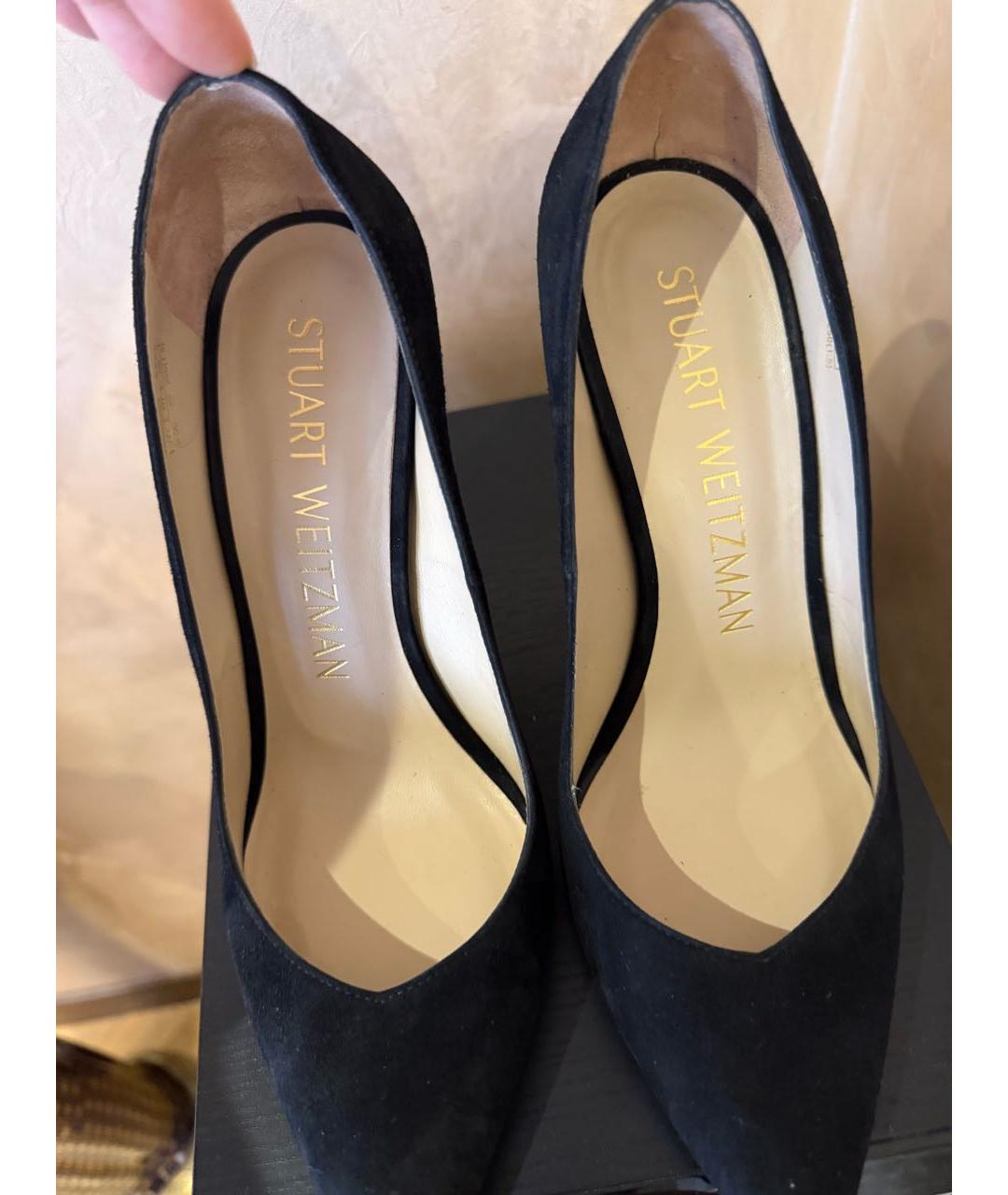 STUART WEITZMAN Черные замшевые туфли, фото 3