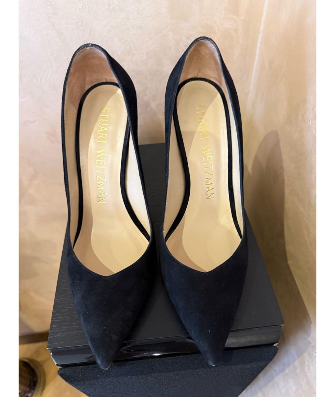 STUART WEITZMAN Черные замшевые туфли, фото 2