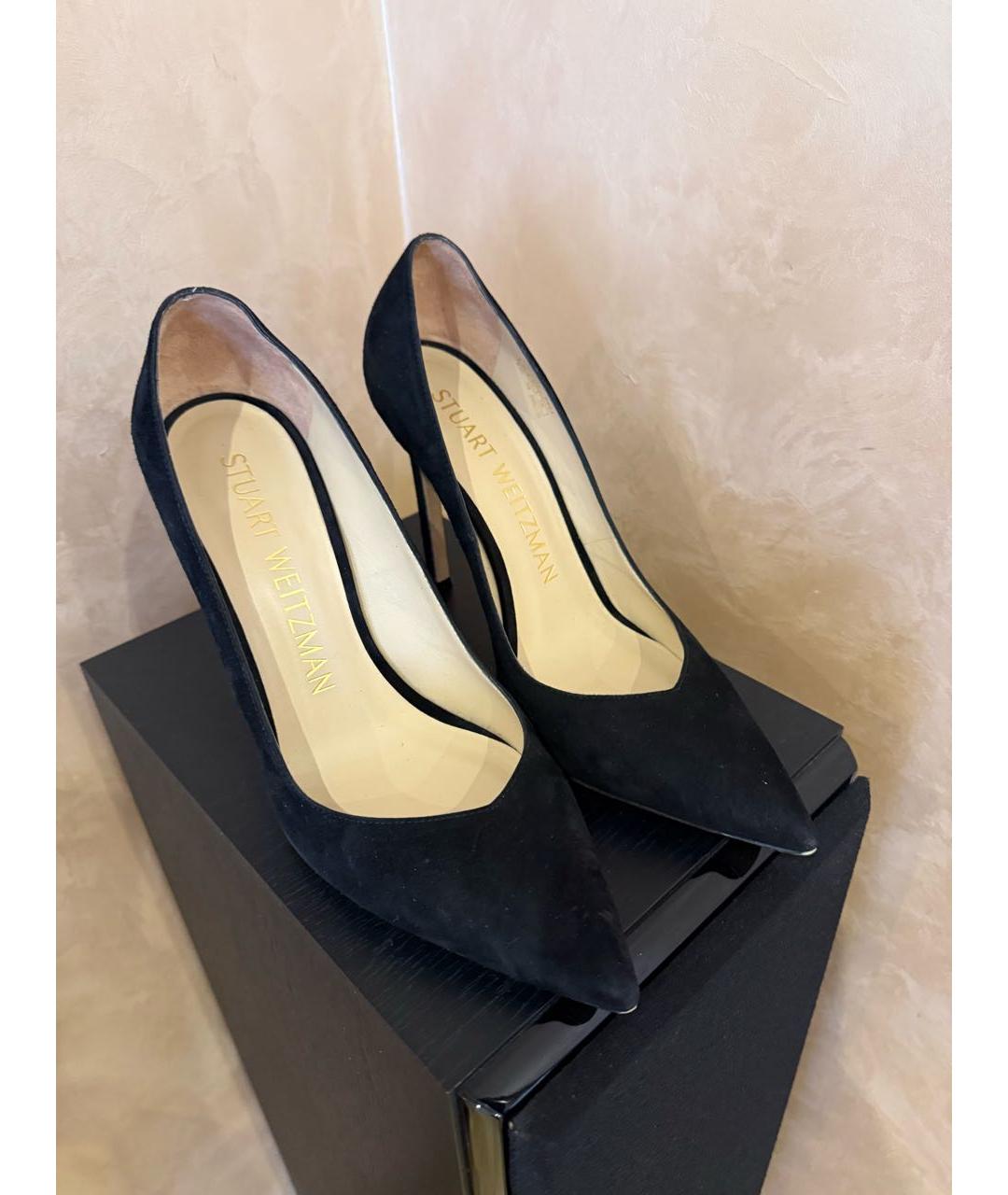 STUART WEITZMAN Черные замшевые туфли, фото 9