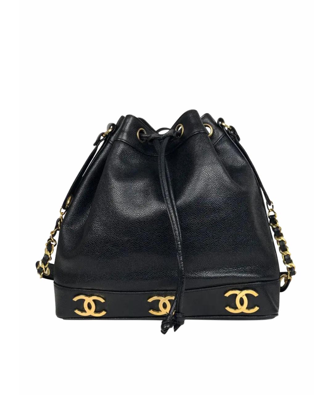 CHANEL Черная кожаная сумка тоут, фото 1