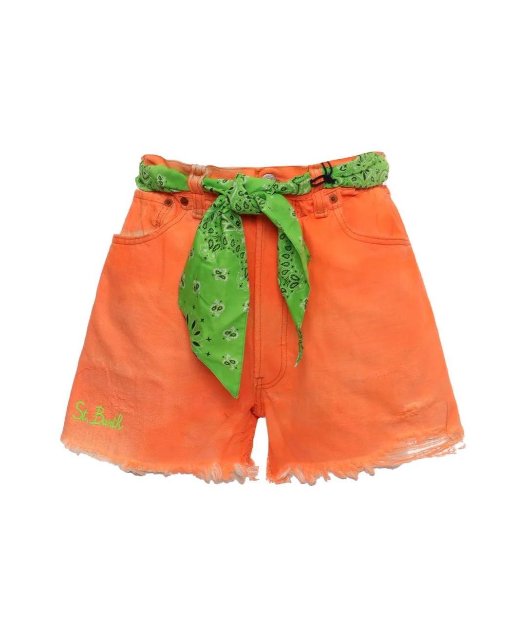 MC2 SAINT BARTH Оранжевое хлопковые шорты, фото 1
