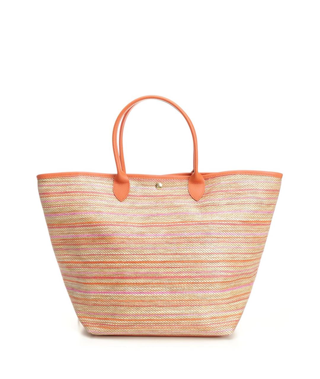 LONGCHAMP Оранжевая хлопковая сумка с короткими ручками, фото 3