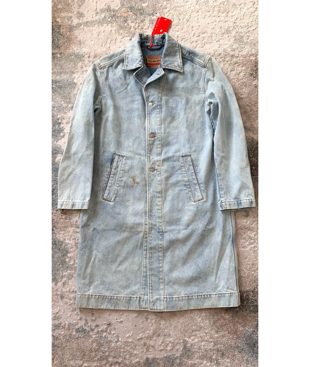 DIESEL Голубое хлопковое пальто, фото 2