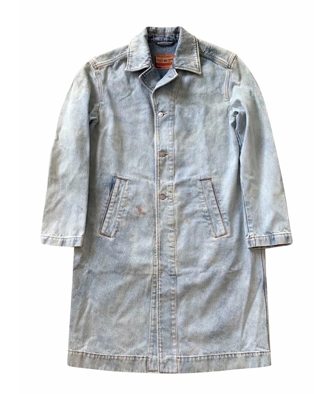 DIESEL Голубое хлопковое пальто, фото 1