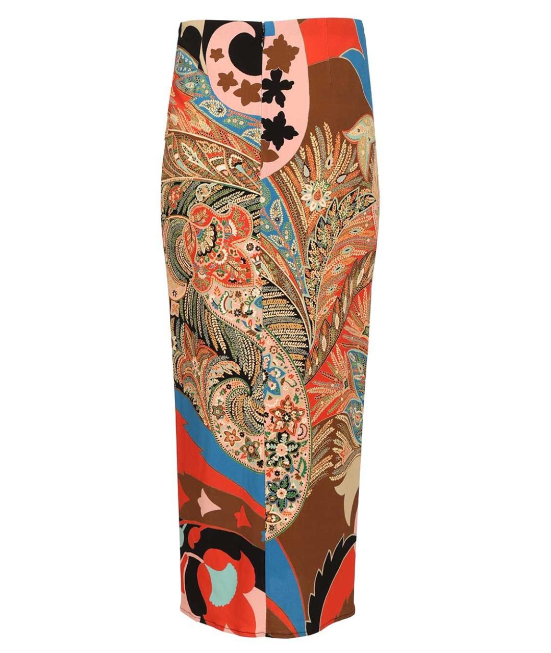 ETRO Мульти полиэстеровая юбка миди, фото 2