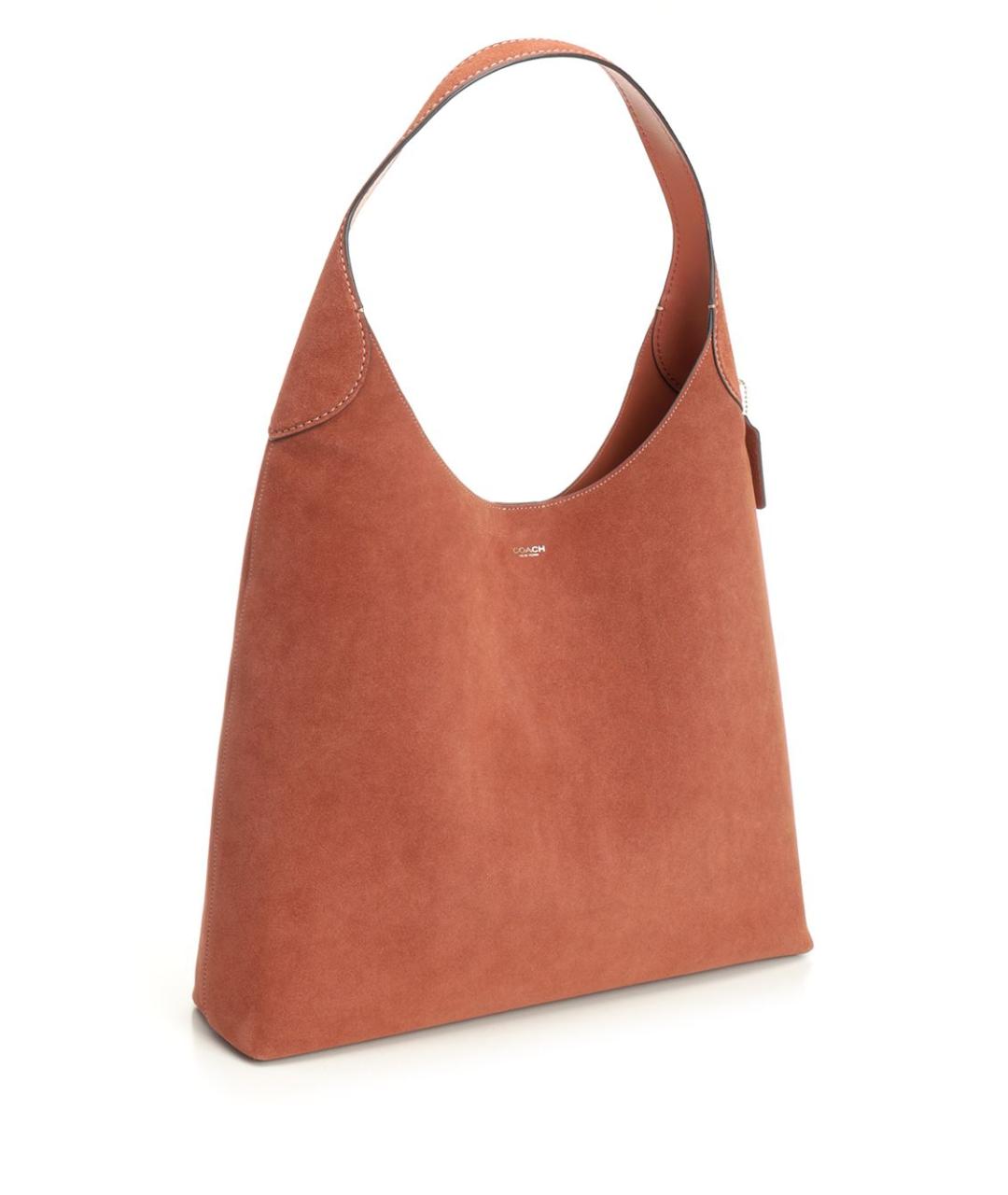 COACH Коричневая кожаная сумка через плечо, фото 2