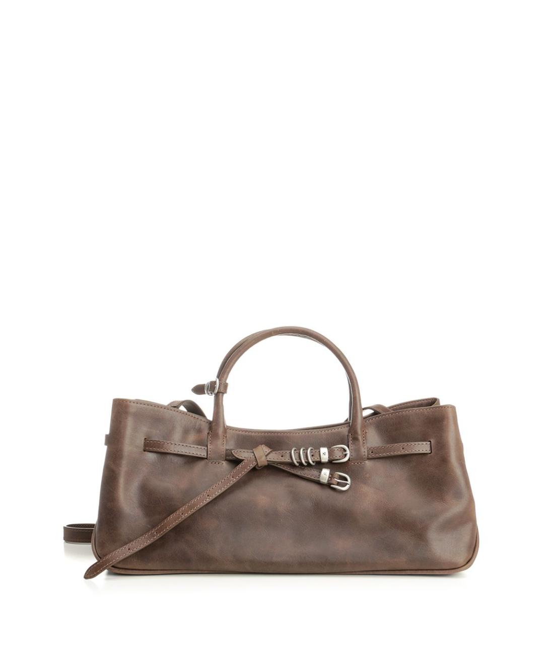 MARGESHERWOOD Коричневая кожаная сумка через плечо, фото 1