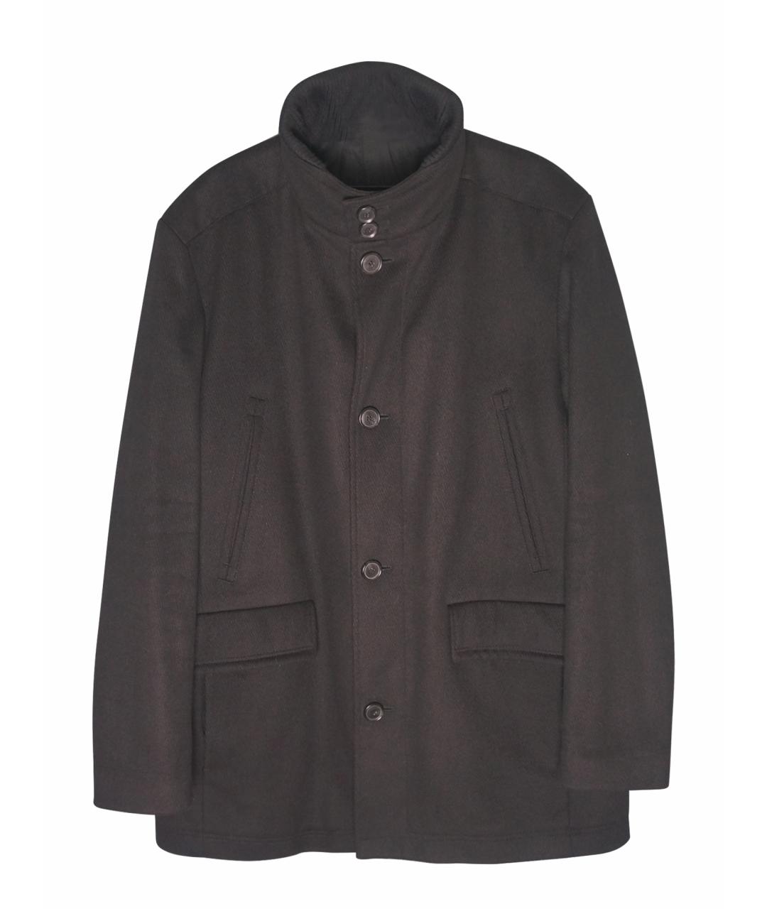 HUGO BOSS Черное кашемировое пальто, фото 1