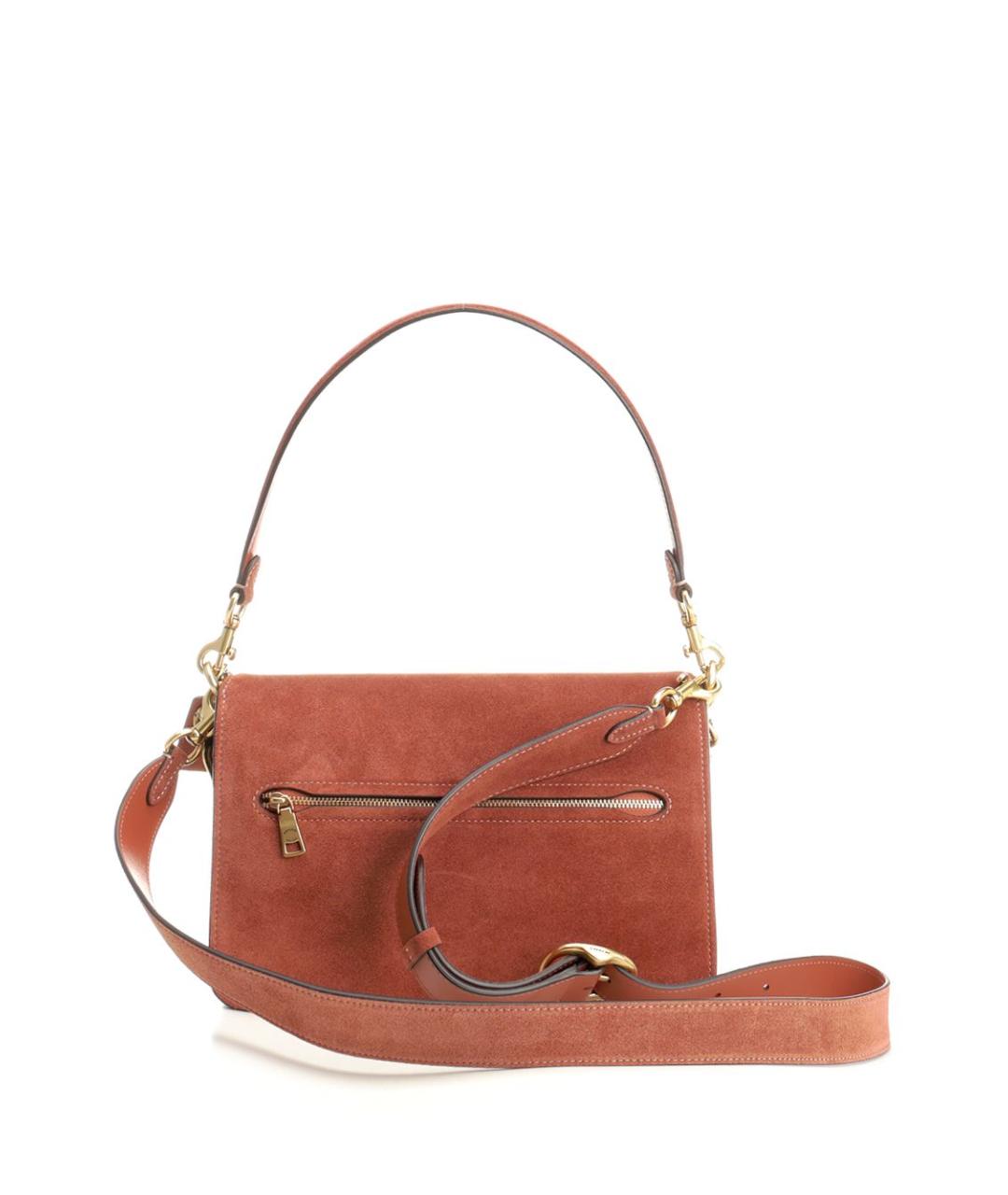 COACH Коричневая кожаная сумка через плечо, фото 3