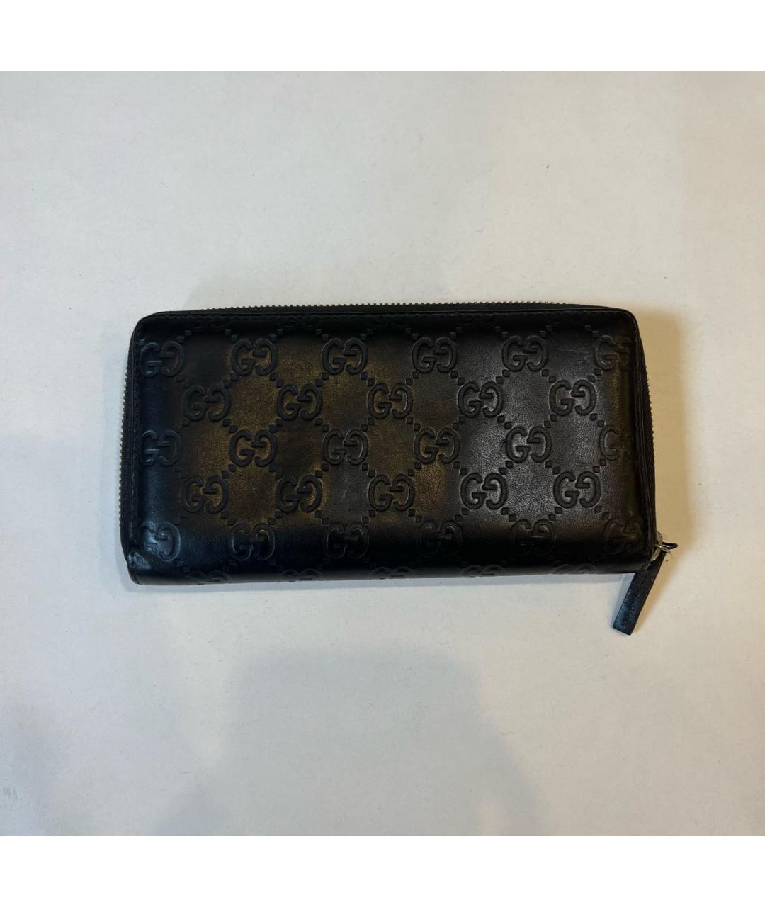 GUCCI Черный кожаный кошелек, фото 2