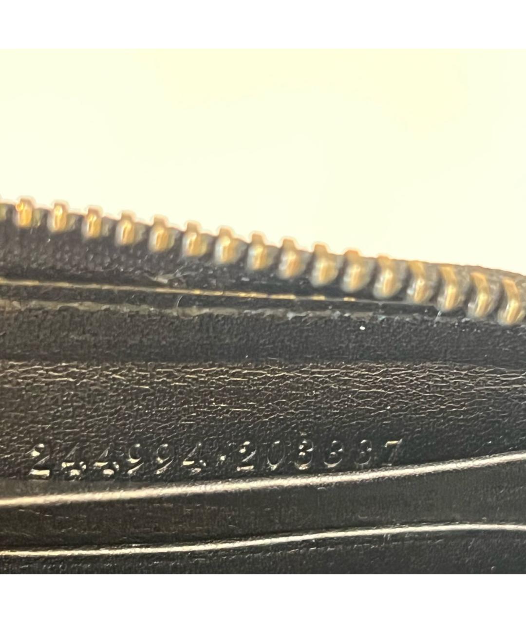 GUCCI Черный кожаный кошелек, фото 7