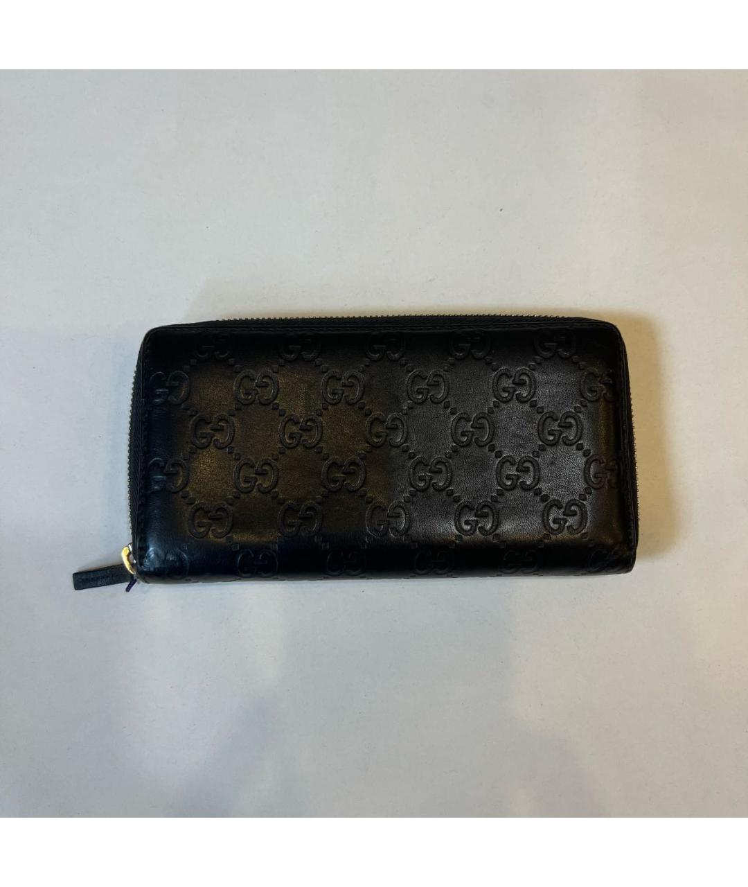 GUCCI Черный кожаный кошелек, фото 8
