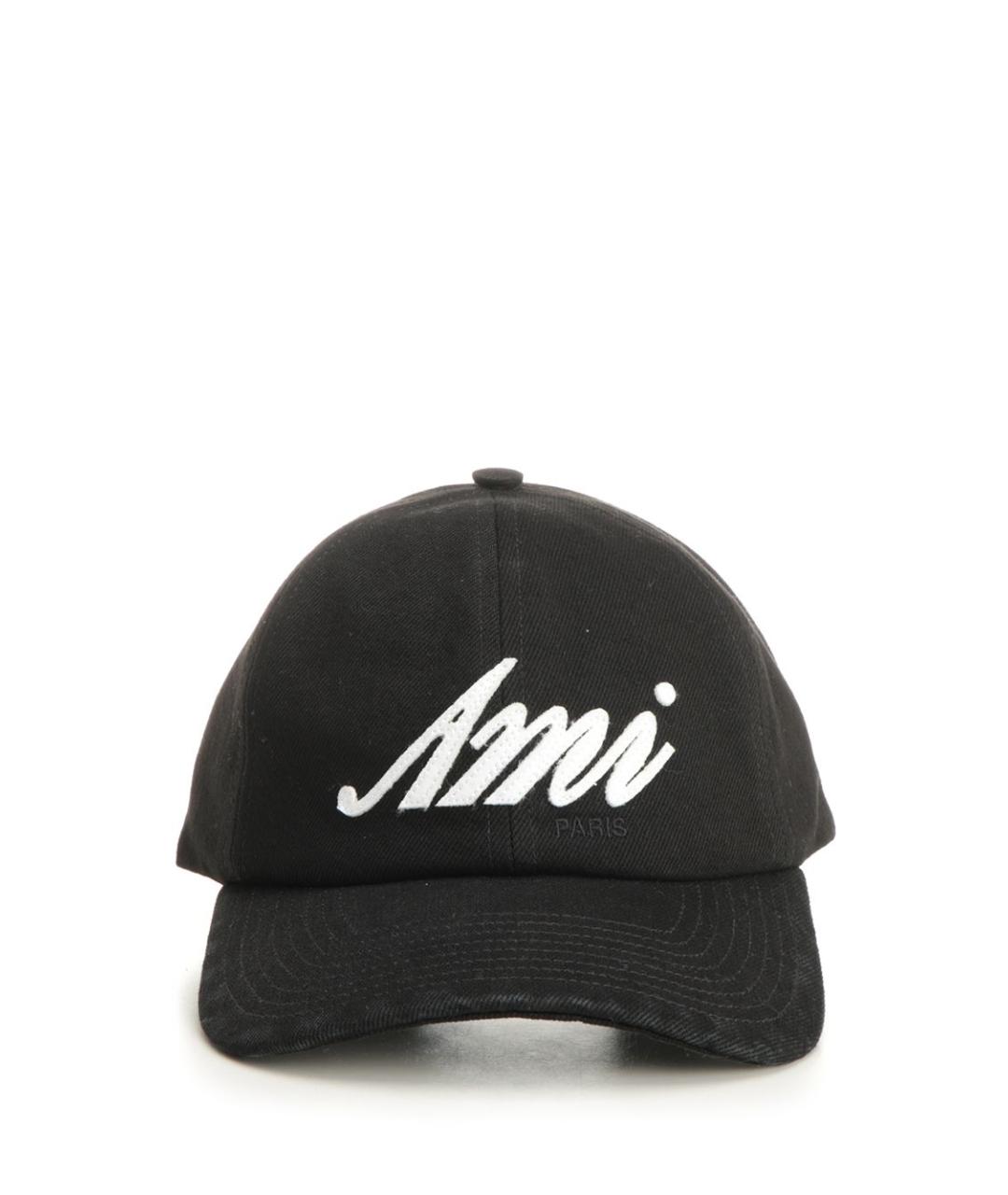 Ami Paris Черная хлопковая кепка, фото 1