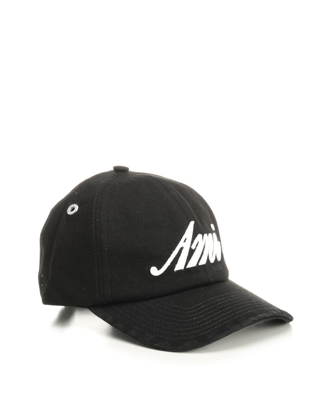 Ami Paris Черная хлопковая кепка, фото 2