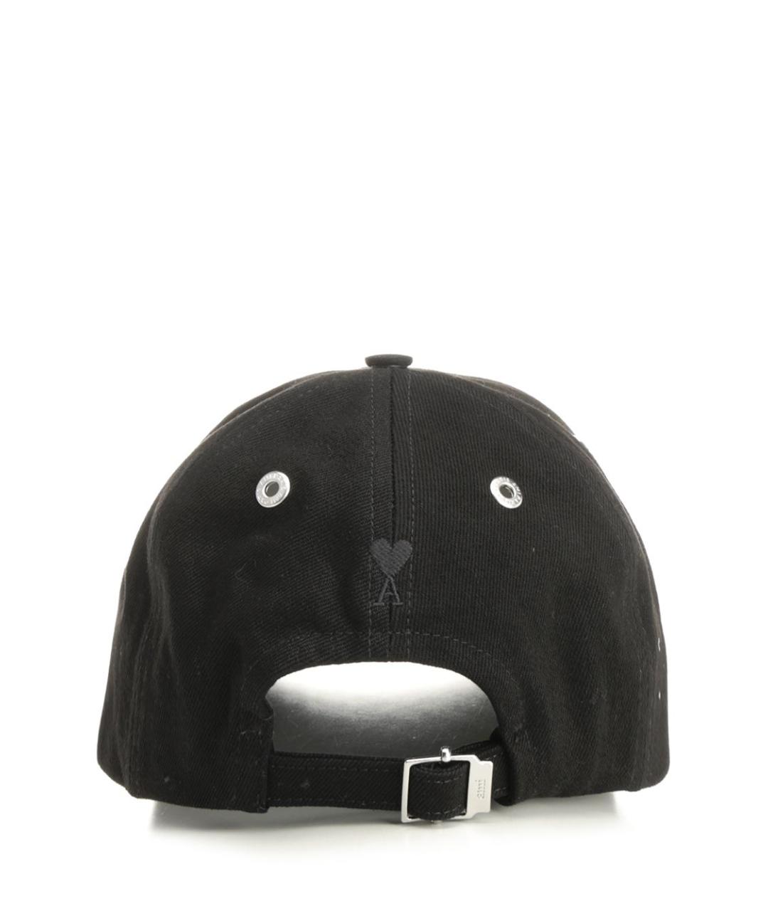Ami Paris Черная хлопковая кепка, фото 3