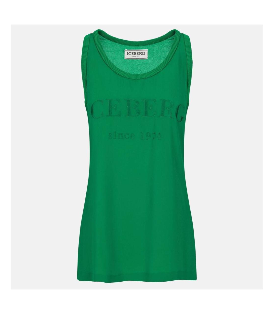 ICEBERG Зеленая майка, фото 9