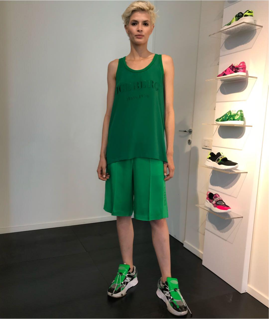 ICEBERG Зеленая майка, фото 8