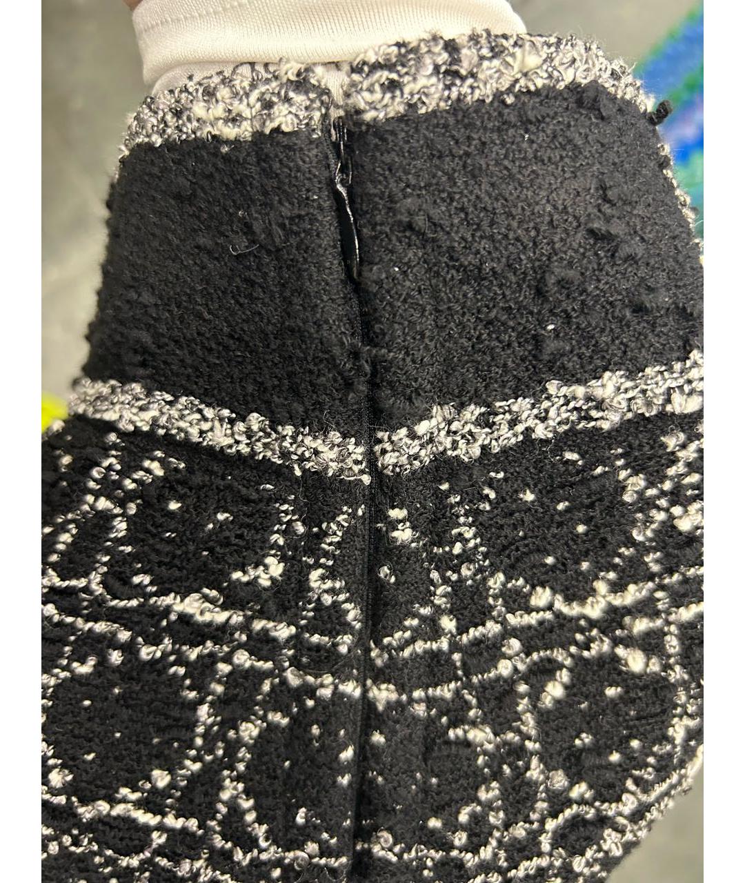 CHRISTIAN DIOR Черная хлопковая юбка мини, фото 4