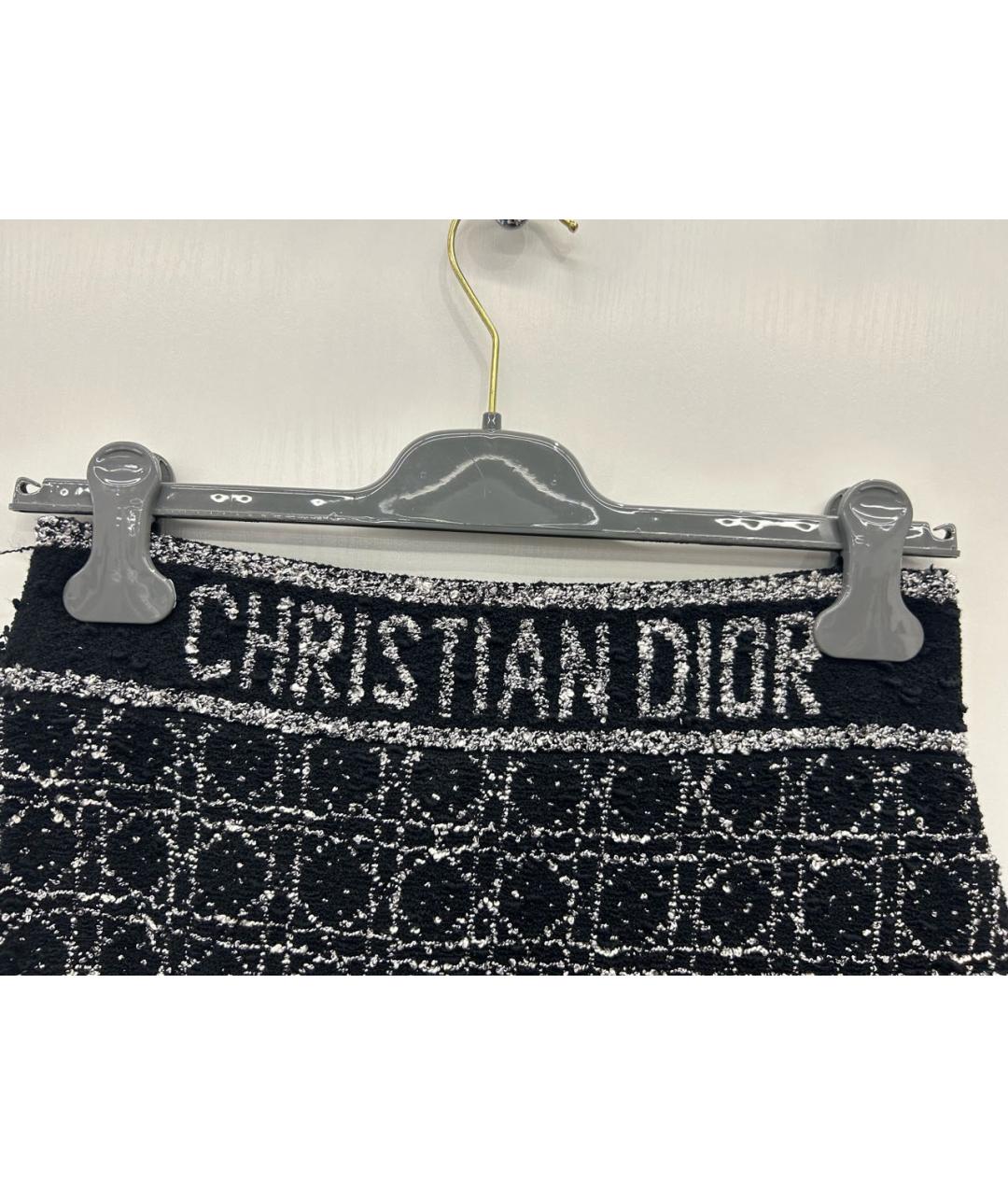 CHRISTIAN DIOR Черная хлопковая юбка мини, фото 3