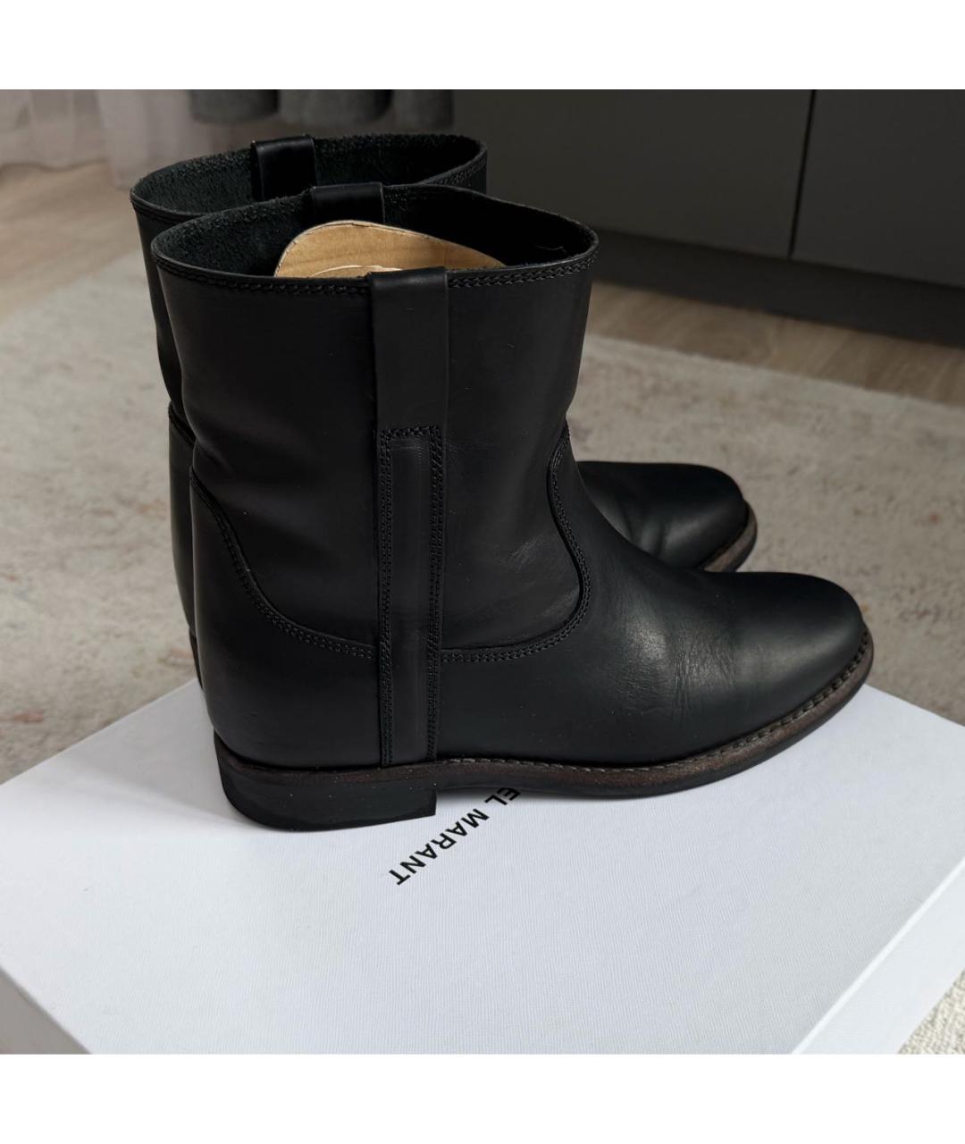 ISABEL MARANT Черные кожаные полусапоги, фото 8