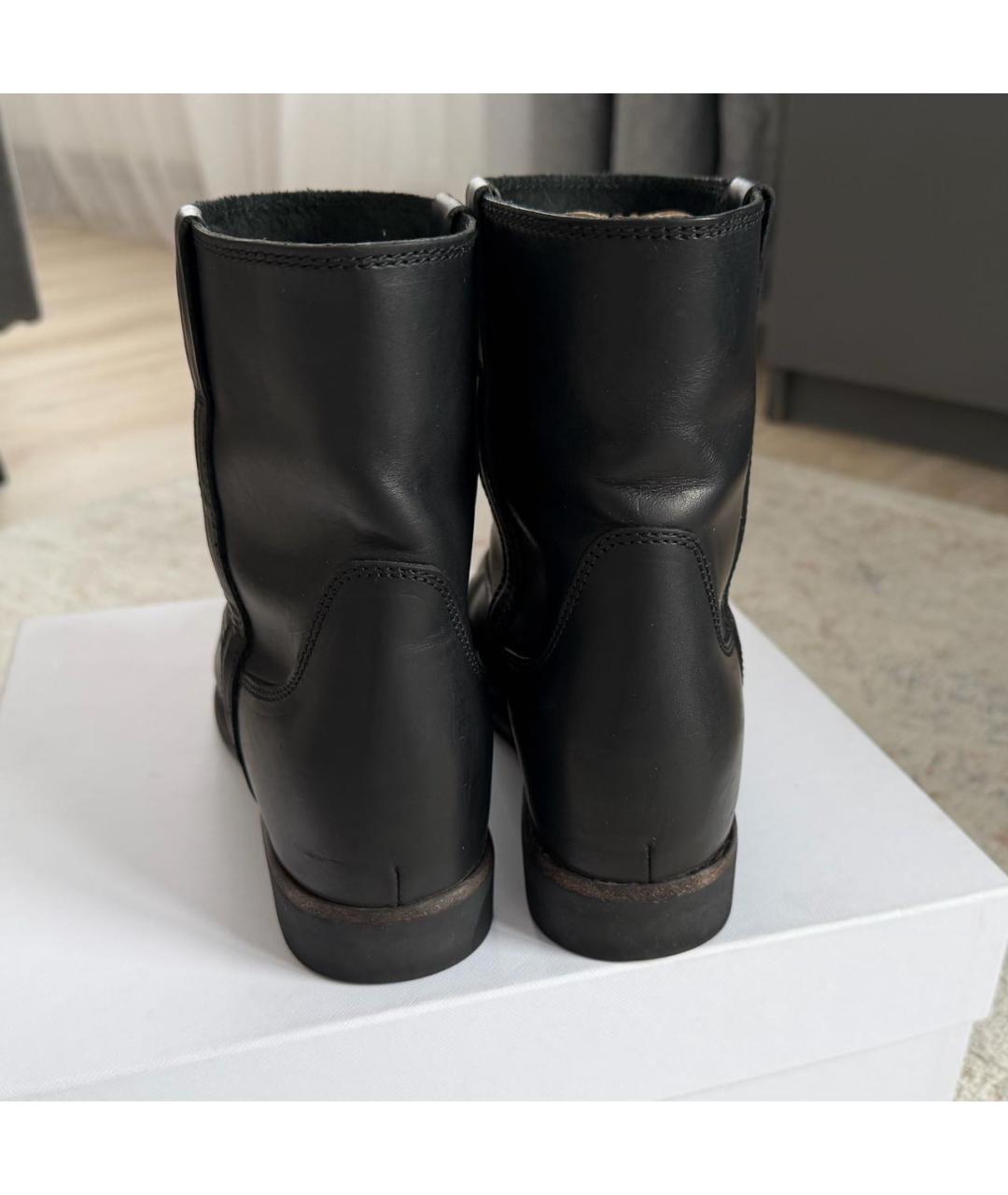 ISABEL MARANT Черные кожаные полусапоги, фото 4