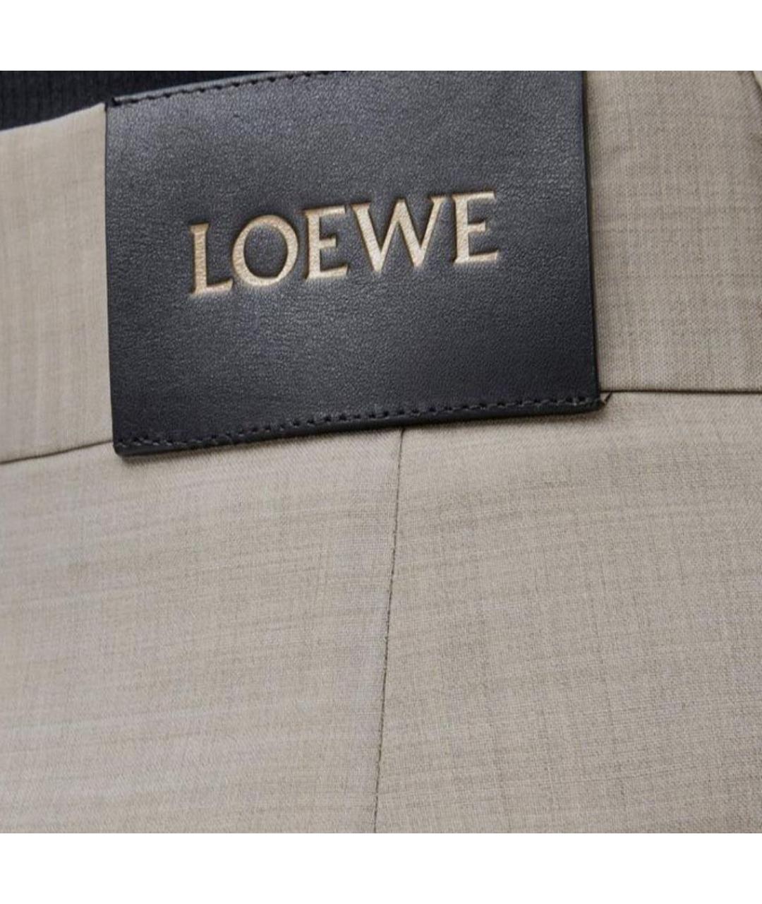 LOEWE Бежевые брюки широкие, фото 3