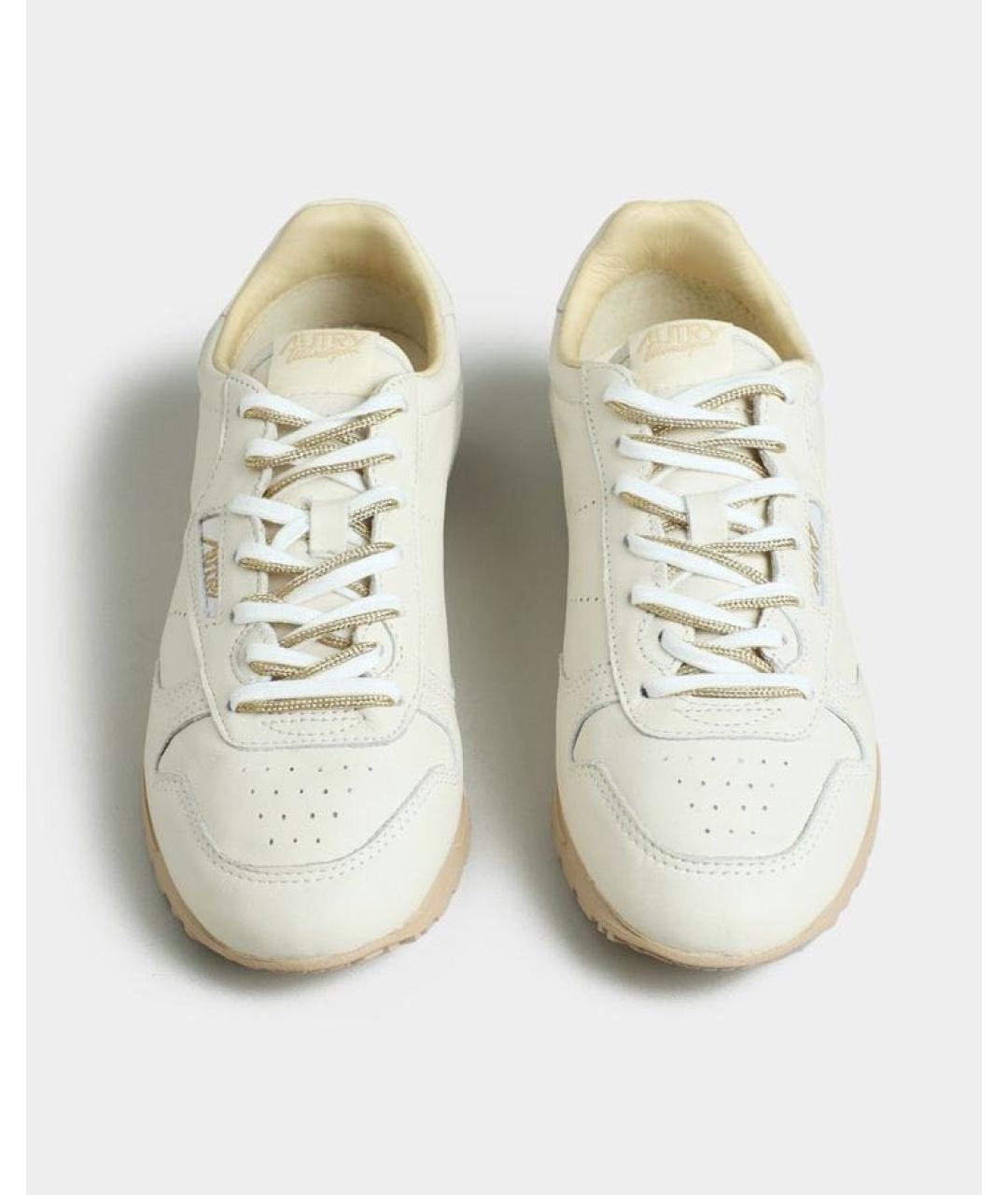 AUTRY Бежевые кожаные кроссовки, фото 2