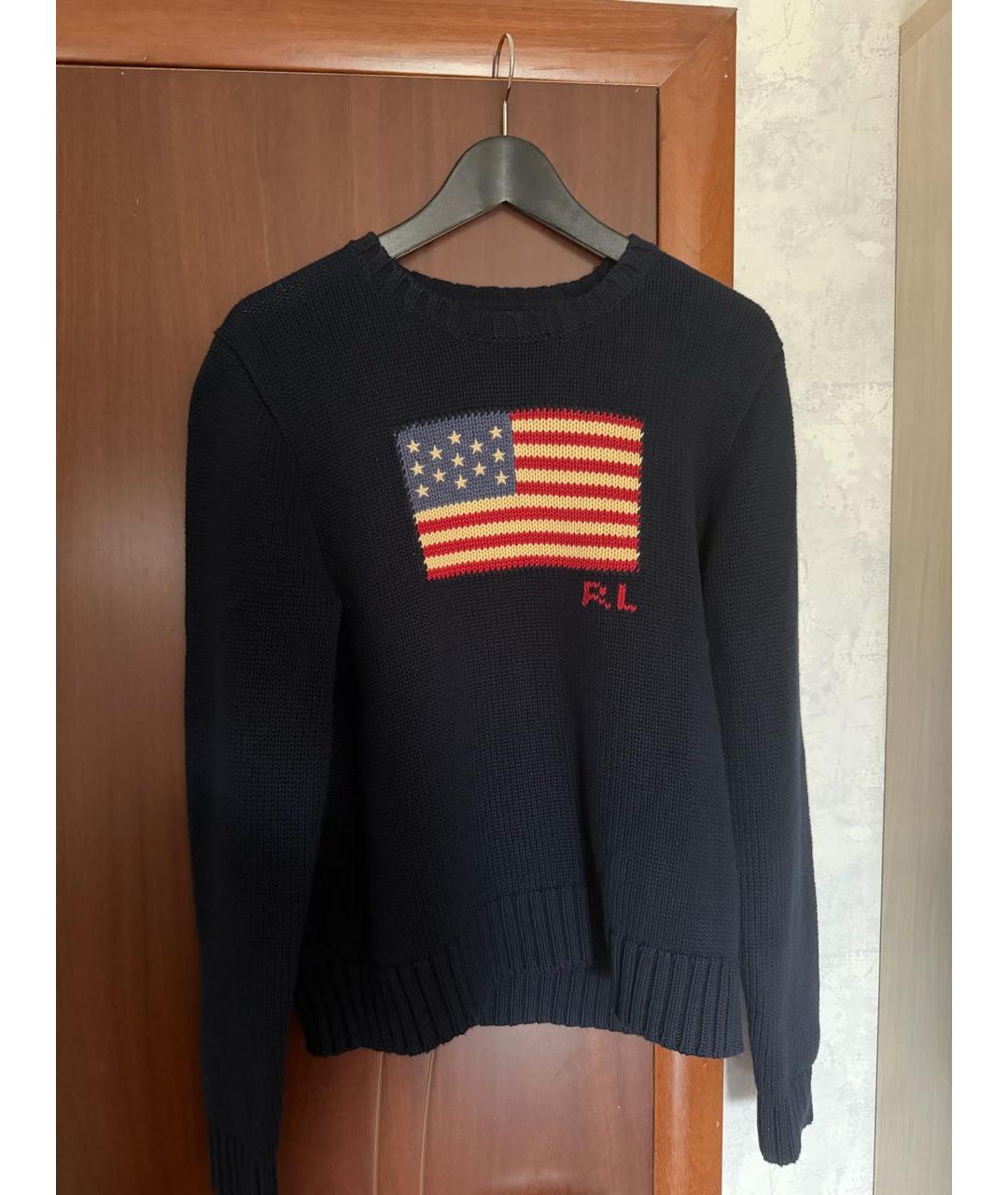 POLO RALPH LAUREN Темно-синий шерстяной джемпер / свитер, фото 5