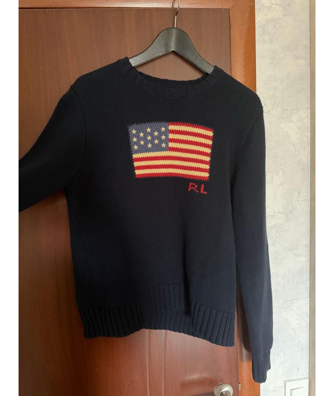 POLO RALPH LAUREN Темно-синий шерстяной джемпер / свитер, фото 2