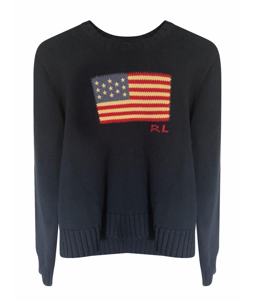 POLO RALPH LAUREN Темно-синий шерстяной джемпер / свитер, фото 1