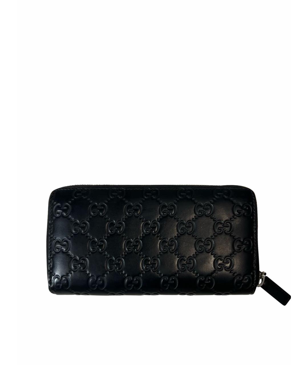GUCCI Черный кожаный кошелек, фото 1