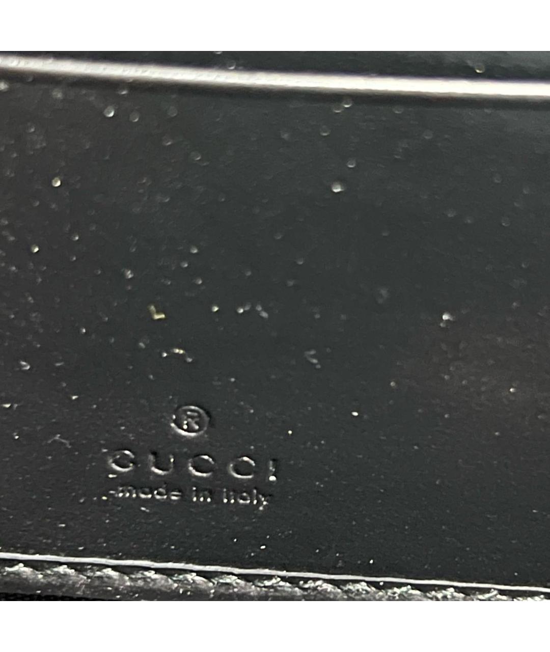 GUCCI Черный кожаный кошелек, фото 4