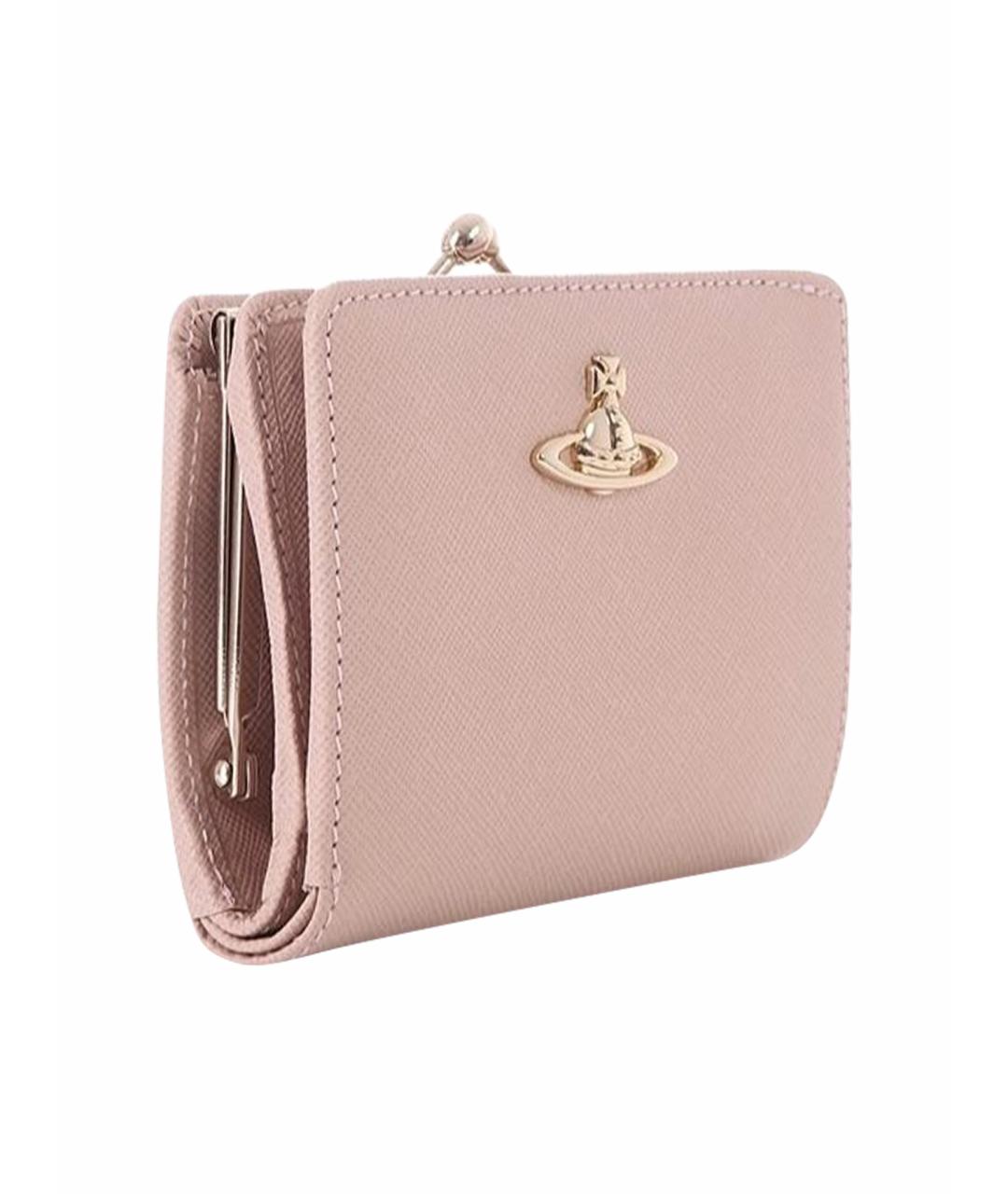 VIVIENNE WESTWOOD Бежевый кожаный кошелек, фото 1