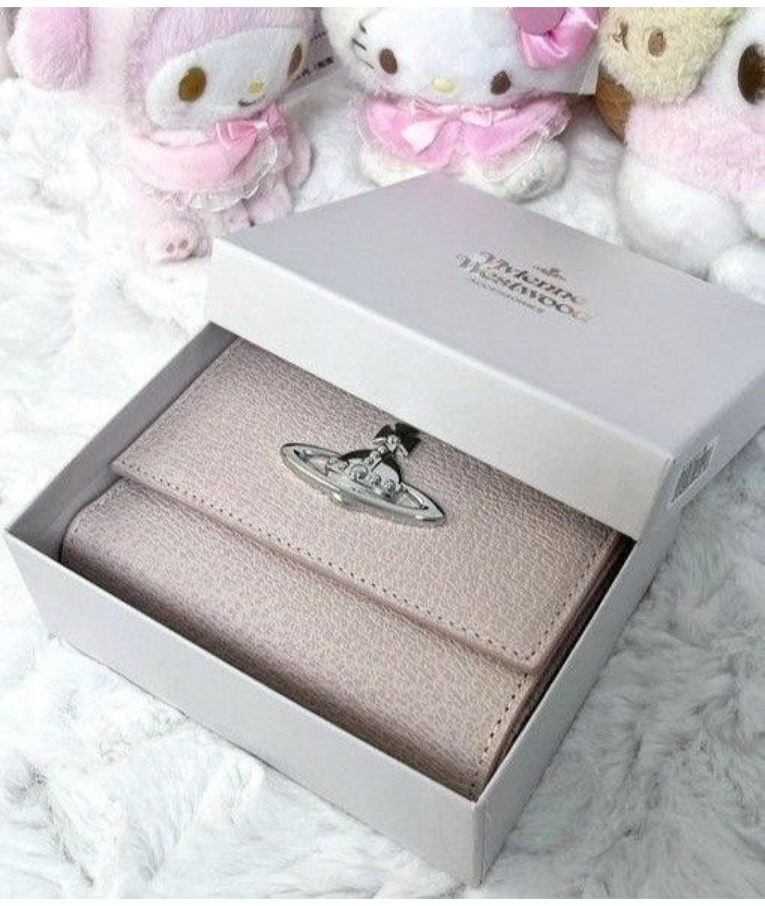 VIVIENNE WESTWOOD Бежевый кожаный кошелек, фото 6