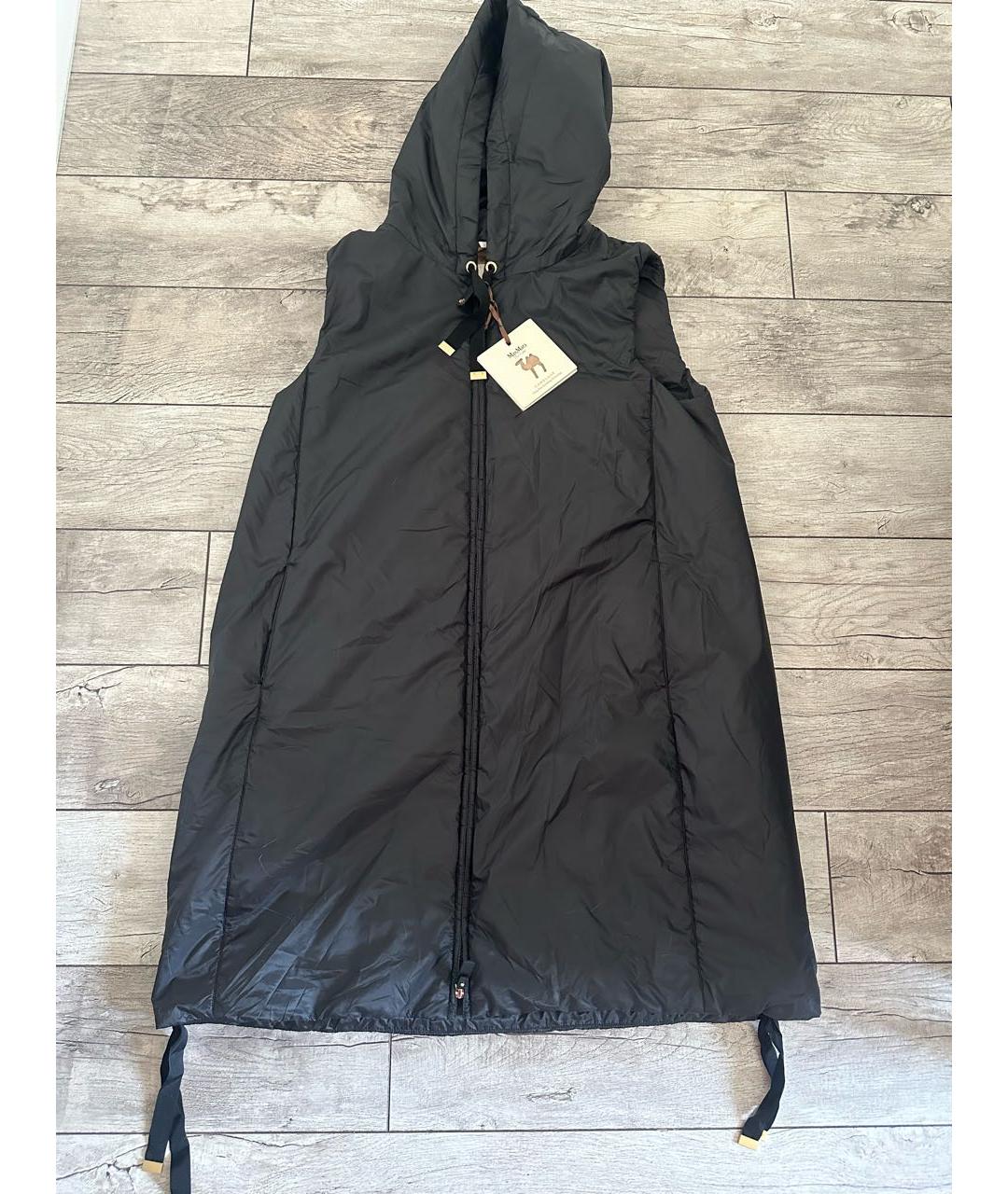 MAX MARA THE CUBE Черный полиэстеровый жилет, фото 4