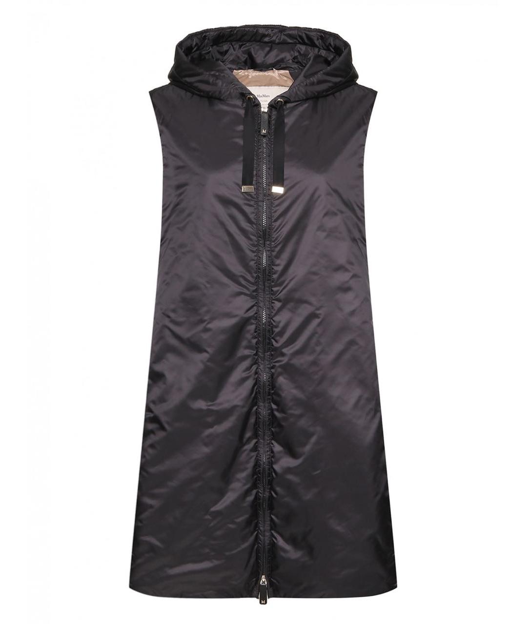 MAX MARA THE CUBE Черный полиэстеровый жилет, фото 7